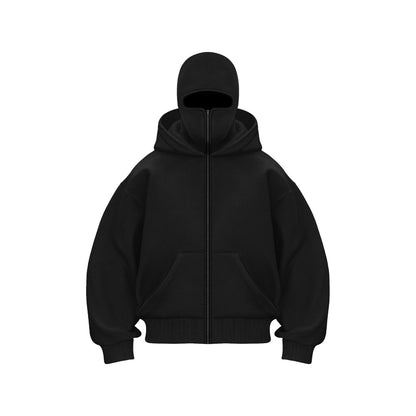 Premium Cotton BALACLAVA HOODIE LIMITED BLACK