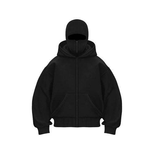 Premium Cotton BALACLAVA HOODIE LIMITED BLACK