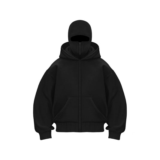 Premium Cotton BALACLAVA HOODIE LIMITED BLACK